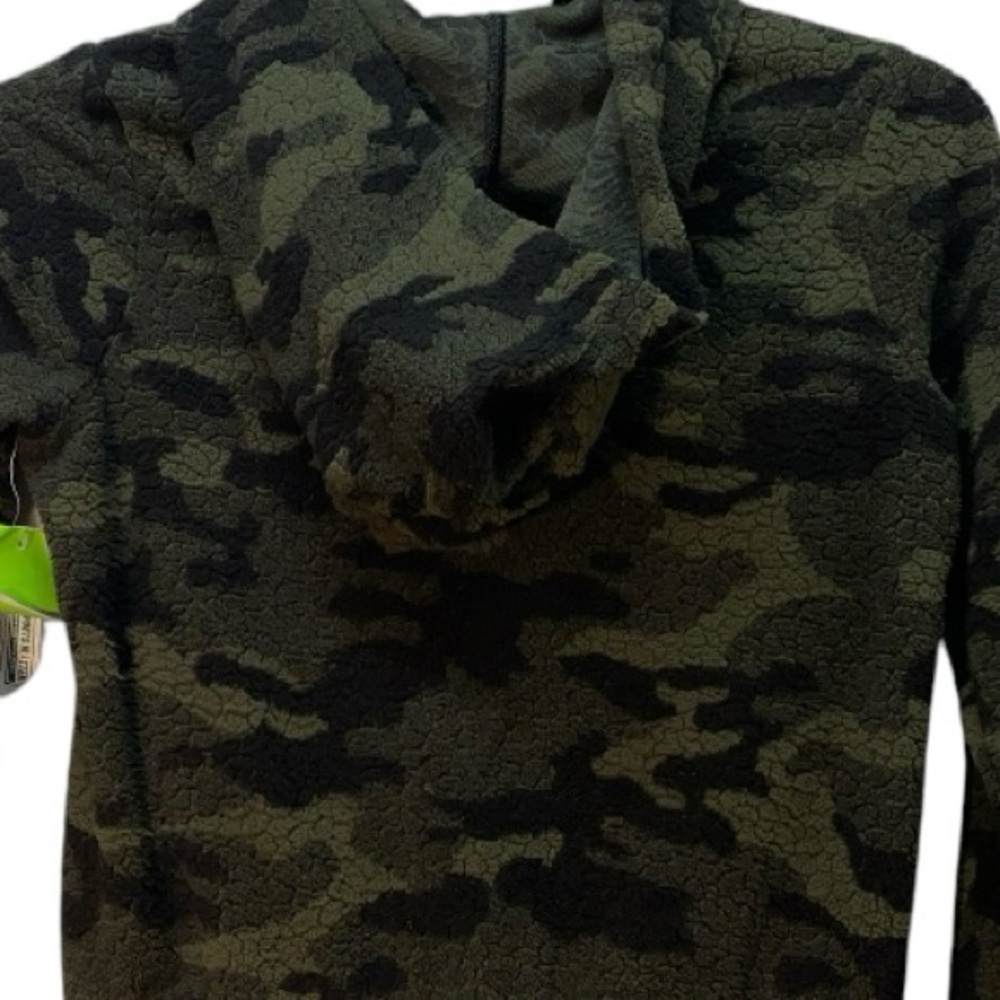 DSG Youth Polyester Fleece Full Zip Jacket Forest Night Green Camo SZ Medium NWT - Picture 4 of 9